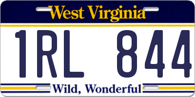 WV license plate 1RL844