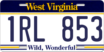WV license plate 1RL853