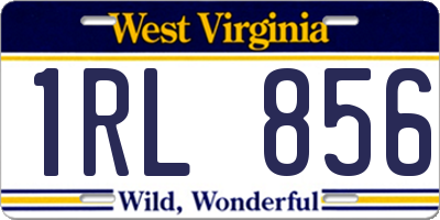 WV license plate 1RL856