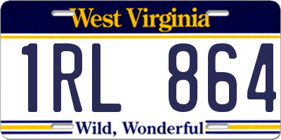 WV license plate 1RL864