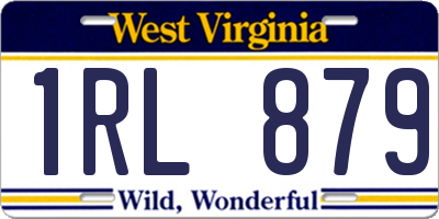 WV license plate 1RL879