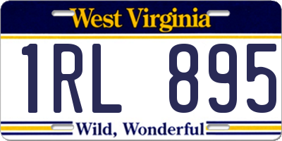 WV license plate 1RL895