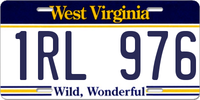 WV license plate 1RL976