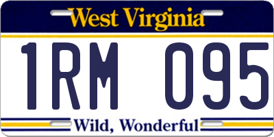 WV license plate 1RM095