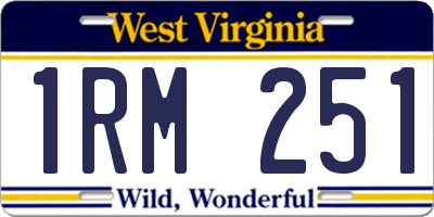 WV license plate 1RM251