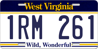 WV license plate 1RM261