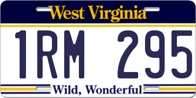 WV license plate 1RM295