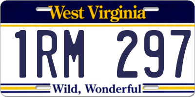 WV license plate 1RM297