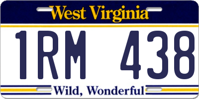 WV license plate 1RM438