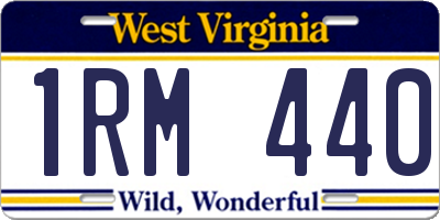 WV license plate 1RM440