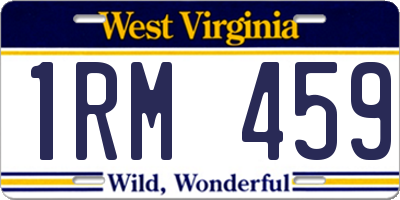 WV license plate 1RM459