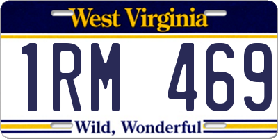 WV license plate 1RM469