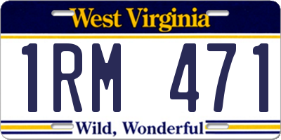 WV license plate 1RM471