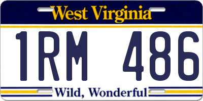 WV license plate 1RM486