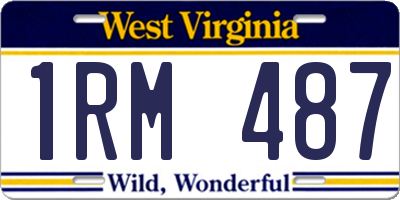 WV license plate 1RM487