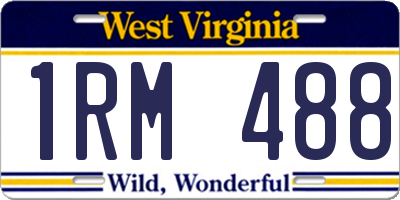 WV license plate 1RM488