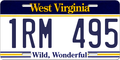 WV license plate 1RM495