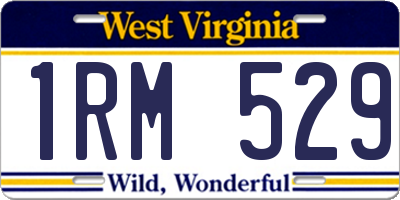 WV license plate 1RM529
