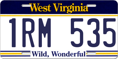 WV license plate 1RM535