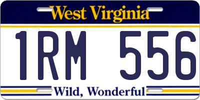 WV license plate 1RM556