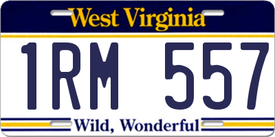 WV license plate 1RM557
