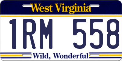 WV license plate 1RM558