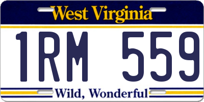 WV license plate 1RM559