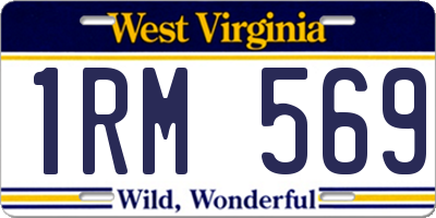 WV license plate 1RM569