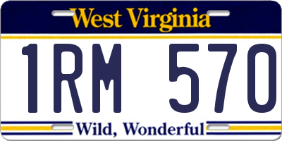 WV license plate 1RM570