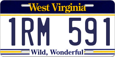 WV license plate 1RM591