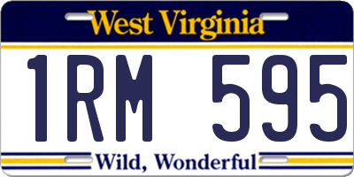 WV license plate 1RM595