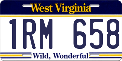 WV license plate 1RM658