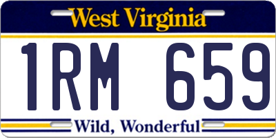 WV license plate 1RM659
