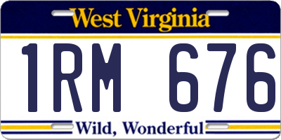 WV license plate 1RM676