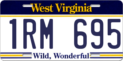 WV license plate 1RM695
