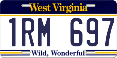 WV license plate 1RM697