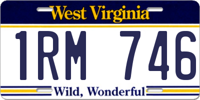 WV license plate 1RM746