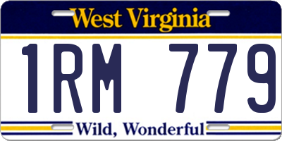 WV license plate 1RM779