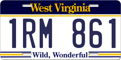 WV license plate 1RM861