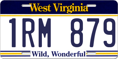 WV license plate 1RM879