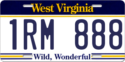 WV license plate 1RM888