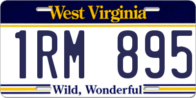 WV license plate 1RM895