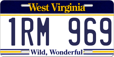 WV license plate 1RM969