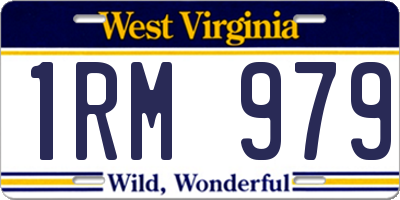 WV license plate 1RM979