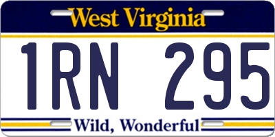 WV license plate 1RN295