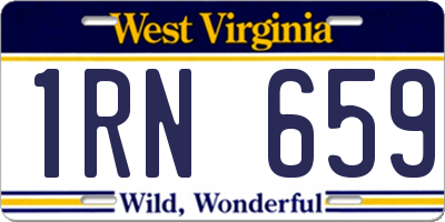 WV license plate 1RN659