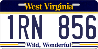 WV license plate 1RN856