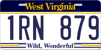 WV license plate 1RN879