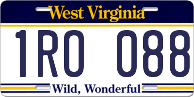 WV license plate 1RO088