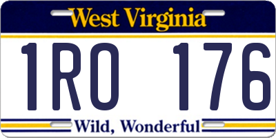 WV license plate 1RO176